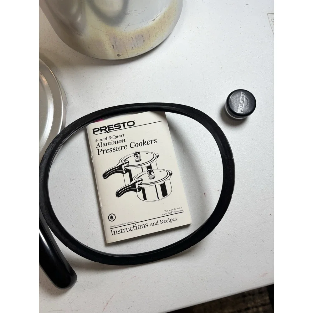 Presto 6‎ Quart Stainless Steel Pressure Cooker 409A w/ Jiggler Rack & Manual